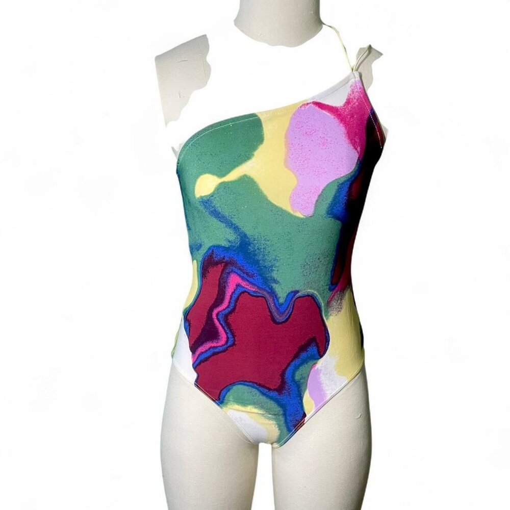 Asymmetric thong bodysuit